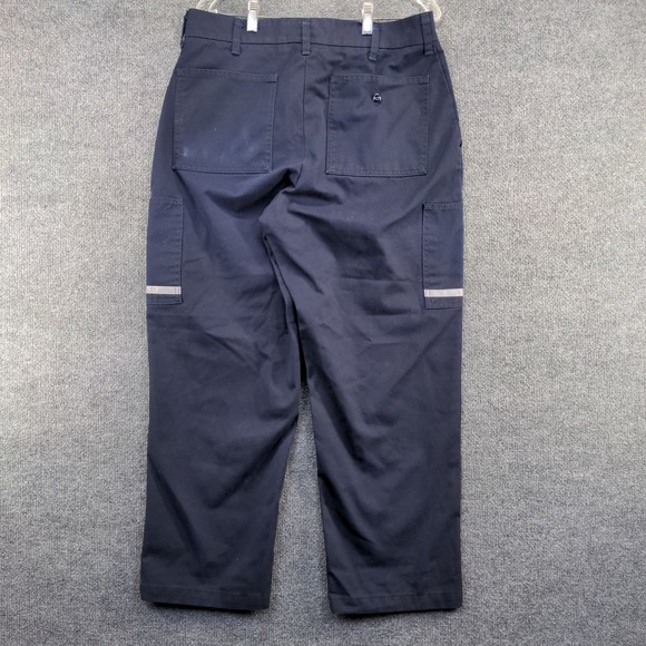 FedEx Stan Herman Men's Work Uniform Reflective Pants Blue size 34x28.5 - Picture 2 of 11